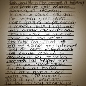Image: Journal Execrpt Elizabeth